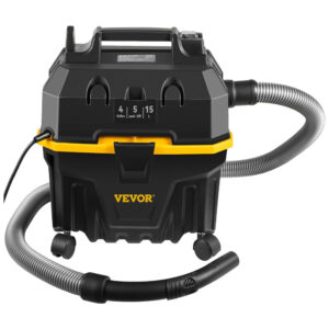 Aspirador de Pó e Líquidos 3 em 1 com Função de Sopro, 15.16L, 120V 1200W, VEVOR, Preto e Amarelo
