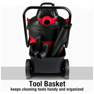 Aspirador de Pó Profissional 52 Litros com Acessórios, 110V, Shop Vac 5973136, Vermelho