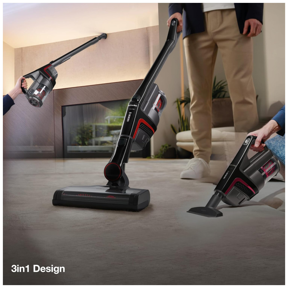 Aspirador de Pó Sem Fio com 60 min de Duração da Bateria, Miele Triflex HX1 Plus, Preto