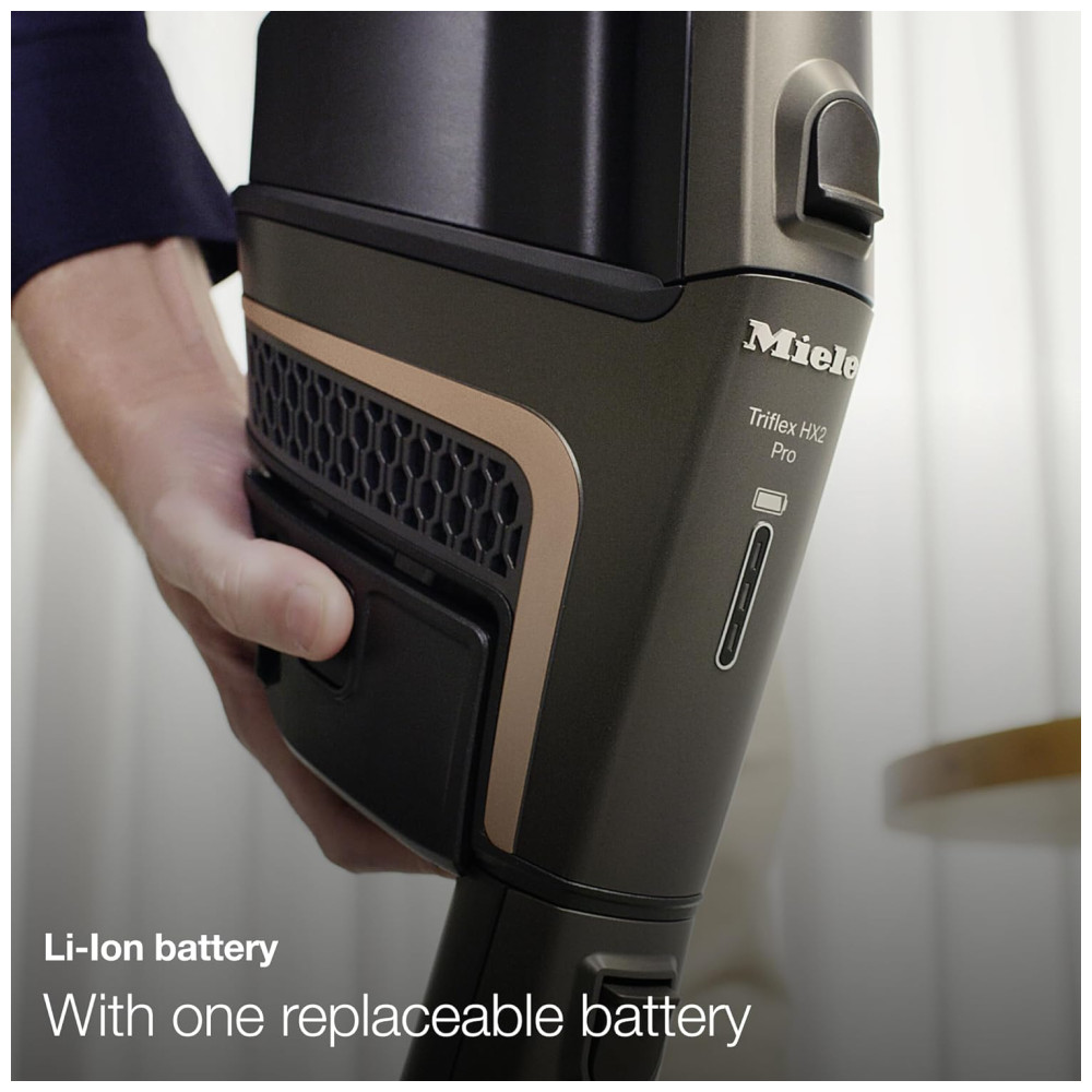 Aspirador de Pó Sem Fio com 60 min de Duração da Bateria, Miele Triflex HX1 Plus, Preto