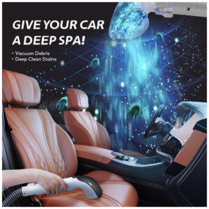 Extratora e Higienizadora de Estofados e Carpetes Portátil 15KPa Limpeza Profunda e Eficiente, 110V, Hapyvergo, Branca