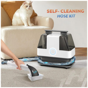 Extratora e Higienizadora de Estofados e Carpetes Portátil 15KPa Limpeza Profunda e Eficiente, 110V, Hapyvergo, Branca