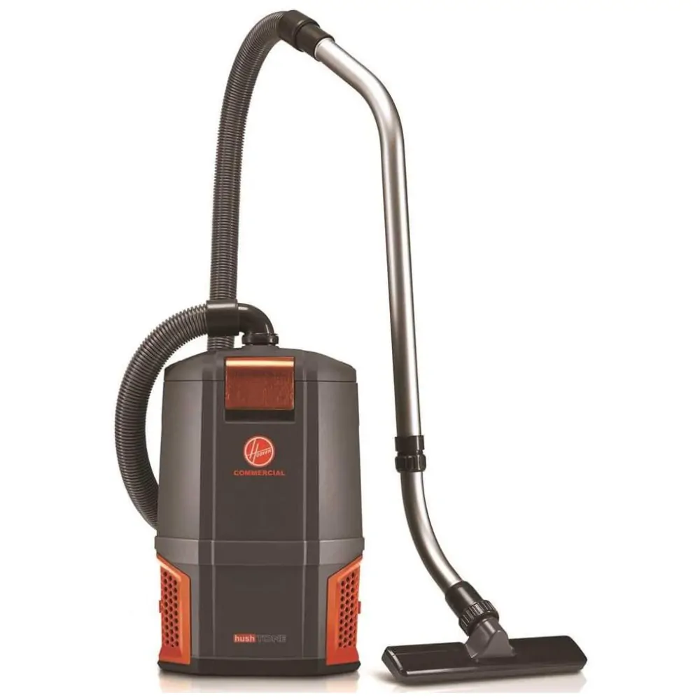 Aspirador de Pó Comercial 5,6L com Filtro HEPA, Tecnologia Hexaguard, e 2 Velocidades, 110V 1200W, Hoover Commercial, Preto e Laranja