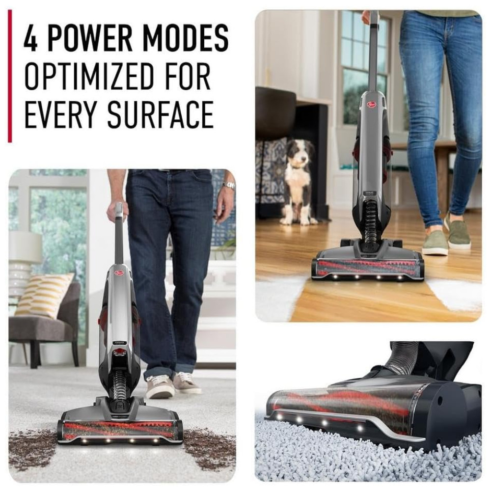 Aspirador de Pó sem Fio Ideal para Carpetes e Pisos Duros, Leve e Prático, 110V Hoover BH53801V, Preto