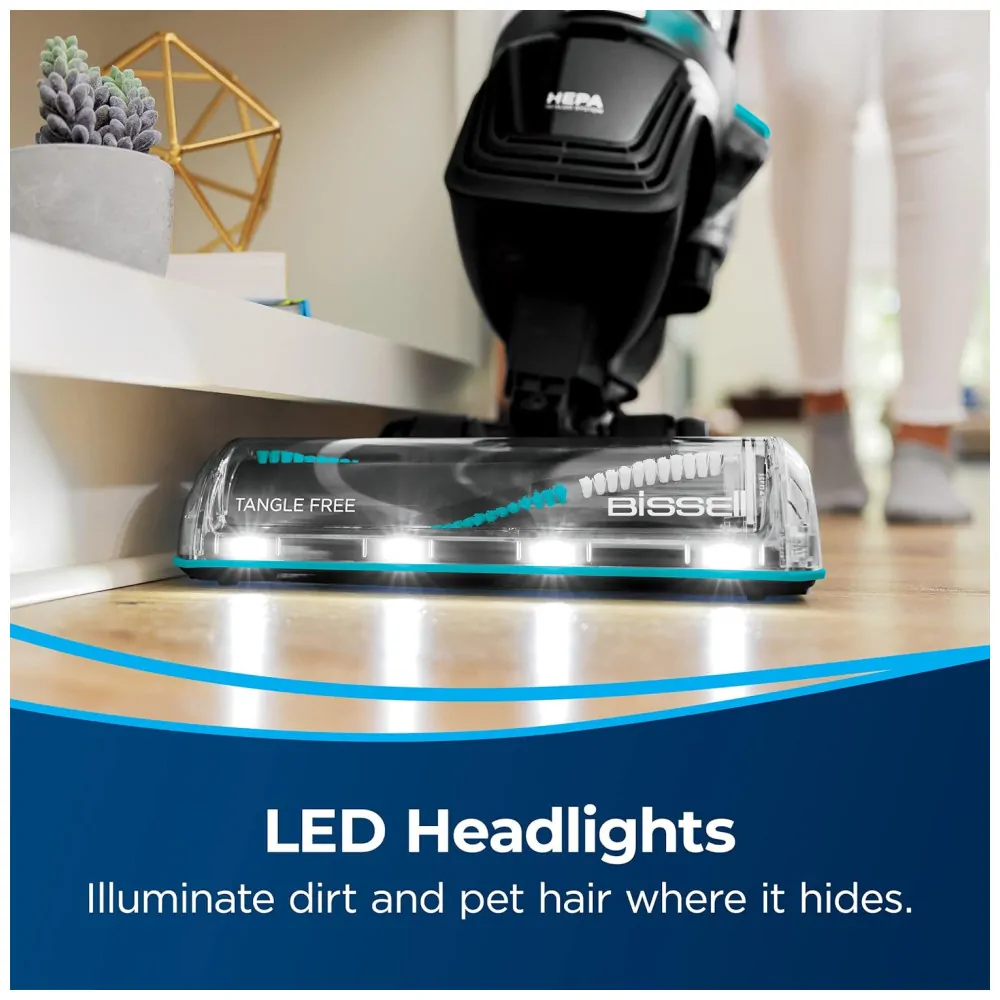Aspirador de Pó com Sistema de Filtro HEPA, Faróis LED e Rolo sem Emaranhados, 110V, BISSELL MultiClean, Preto