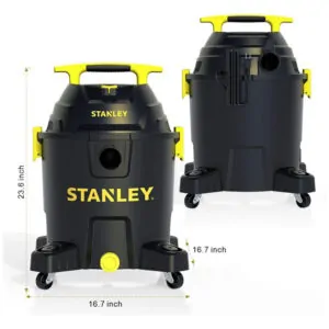 Aspirador de Pó Seco e Úmido 37L, 6CV de potência com Extensores, 110v, STANLEY SL18701P 10A, Preto