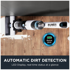 Aspirador de Pó Multifuncional sem Fio com Acessórios e Silencioso, 110V, EUREKA, Branco