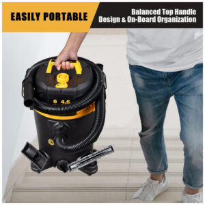 ectqcjwvrfg90b_5 jpg - Aspirador de Pó VDK611PF Seco e Úmido 22L, 4.5CV de Potência com Extensores, 110v, VACMASTER, Preto