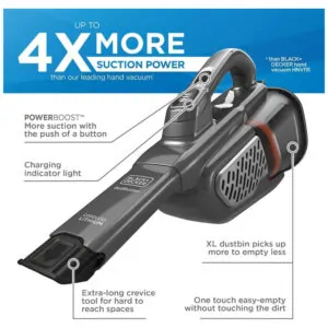 ectqdb1p98r70b_1 jpg - Aspirador de Pó, 750 mL,1200 W, 110 V, BLACKDECKER HHVK415B01, Preto
