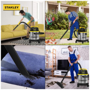 Aspirador de Pó Seco e Úmido 11L, 4CV de Potência com Extensores, 110v, STANLEY SL18136, Cinza