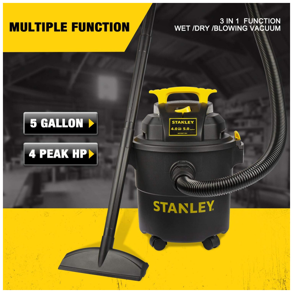 ectqe4iel9j10b_5 jpg - Aspirador de Pó 2 em 1 de 18,95 Litros, Úmido e Seco, 110V 1200W, Stanley SL18115P, Preto