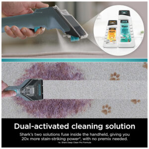 Extratora e Higiniezadora de Carpetes e Estofados com Acessórios Bônus e Soluções de Limpeza, Shark PX202BRN StainStriker, Azul