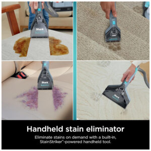 Extratora e Higiniezadora de Carpetes e Estofados com Acessórios Bônus e Soluções de Limpeza, Shark PX202BRN StainStriker, Azul