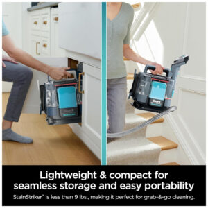 Extratora e Higiniezadora de Carpetes e Estofados com Acessórios Bônus e Soluções de Limpeza, Shark PX202BRN StainStriker, Azul