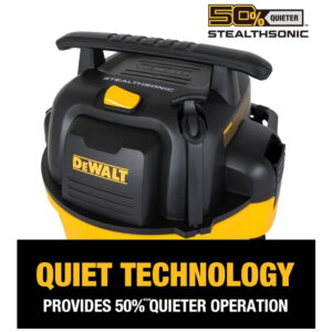 Aspirador de Pó Ultra Silencioso de 34,11L para Líquidos e Sólidos, 110V 300W, DEWALT DXV09P QTA, Amarelo