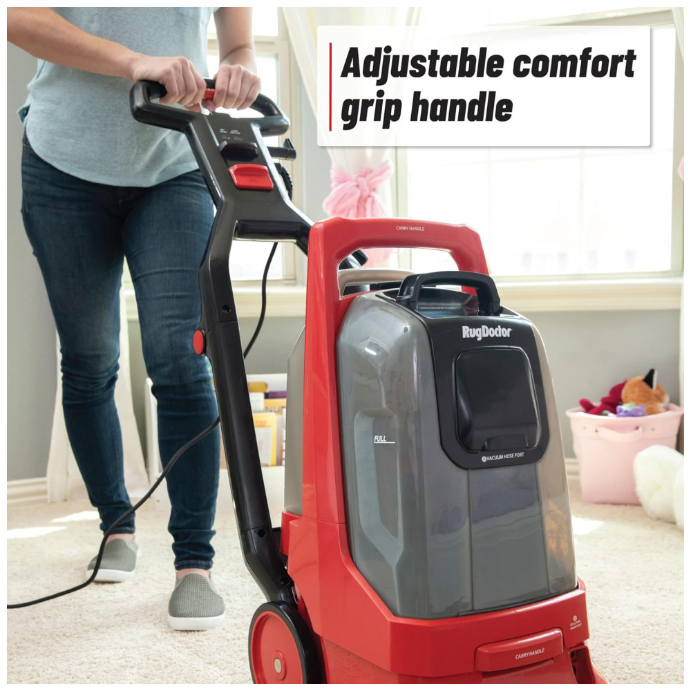ectqh44hcsjb0b_5 jpg - Extratora e Higienizadora Profissional de Carpetes e Estofados, Grande Capacidade com Solução de Limpeza, 110V Rug Doctor, Vermelha