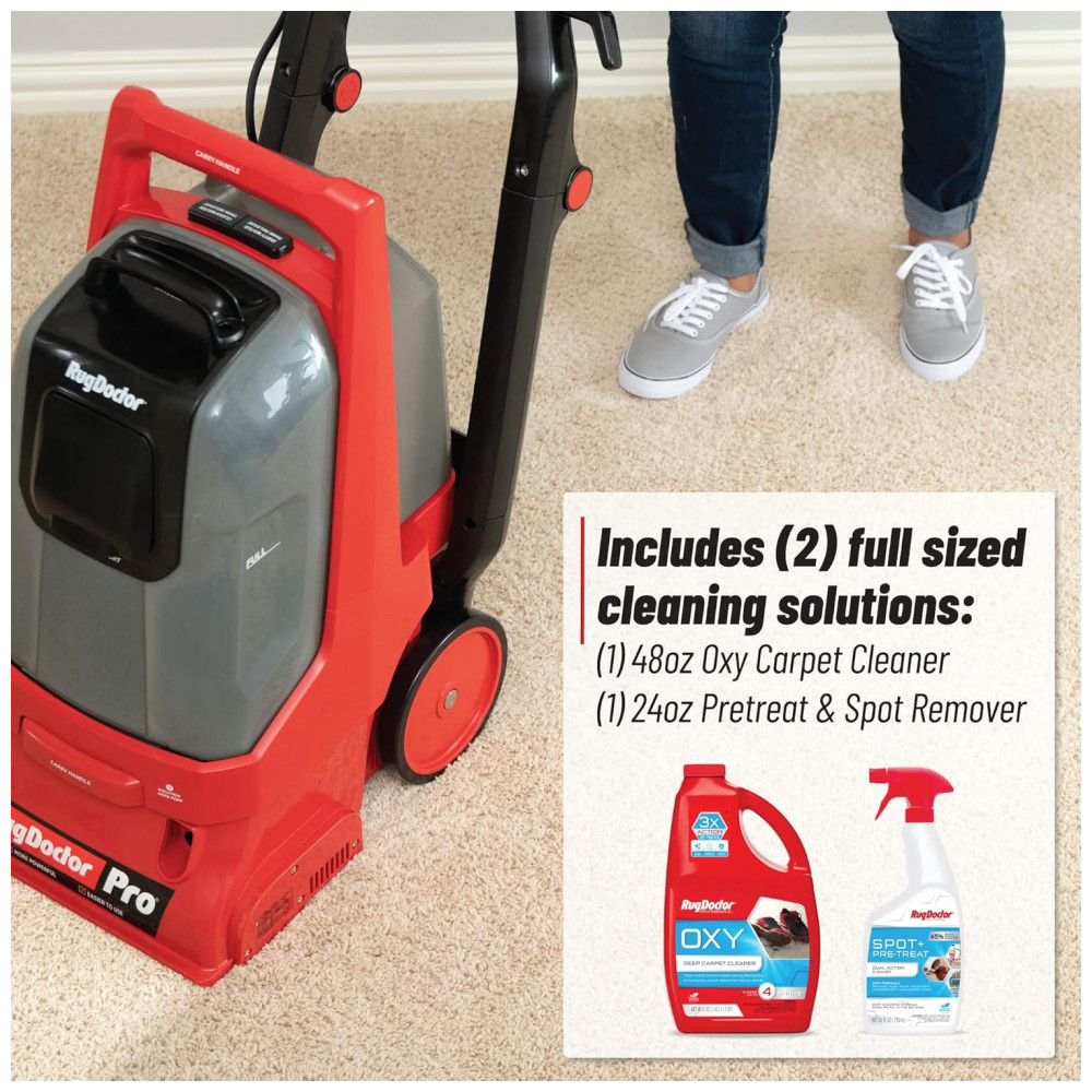 ectqh44hcsjb0b_8 jpg - Extratora e Higienizadora Profissional de Carpetes e Estofados, Grande Capacidade com Solução de Limpeza, 110V Rug Doctor, Vermelha