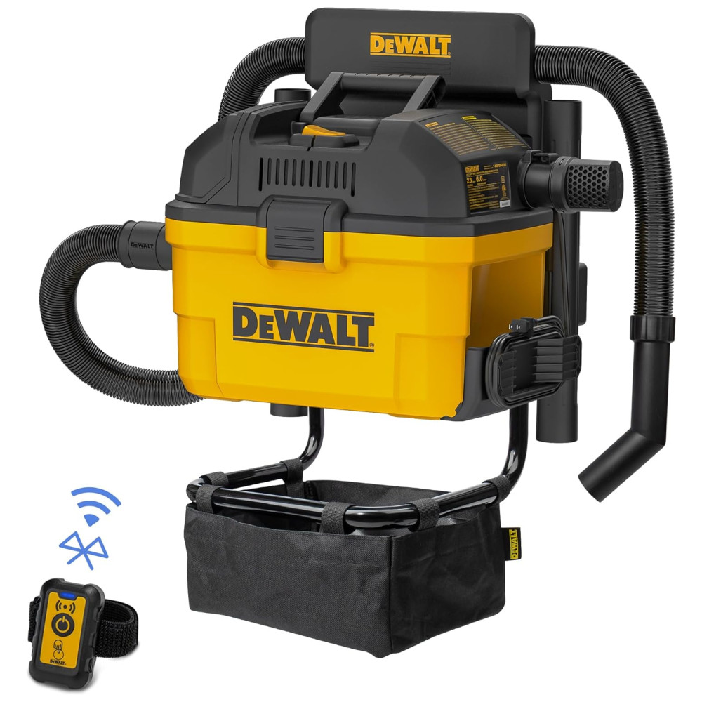 Aspirador de Pó Úmido e Seco, 22 Litros, 5 Cavalos de Potência, DEWALT DXV06G, Amarelo