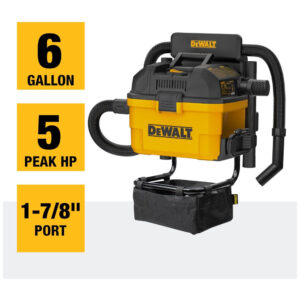 Aspirador de Pó Úmido e Seco, 22 Litros, 5 Cavalos de Potência, DEWALT DXV06G, Amarelo