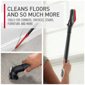 Aspirador Vertical sem Saco para Carpetes e Pisos Duros, 110V, Hoover WindTunnel , Preto