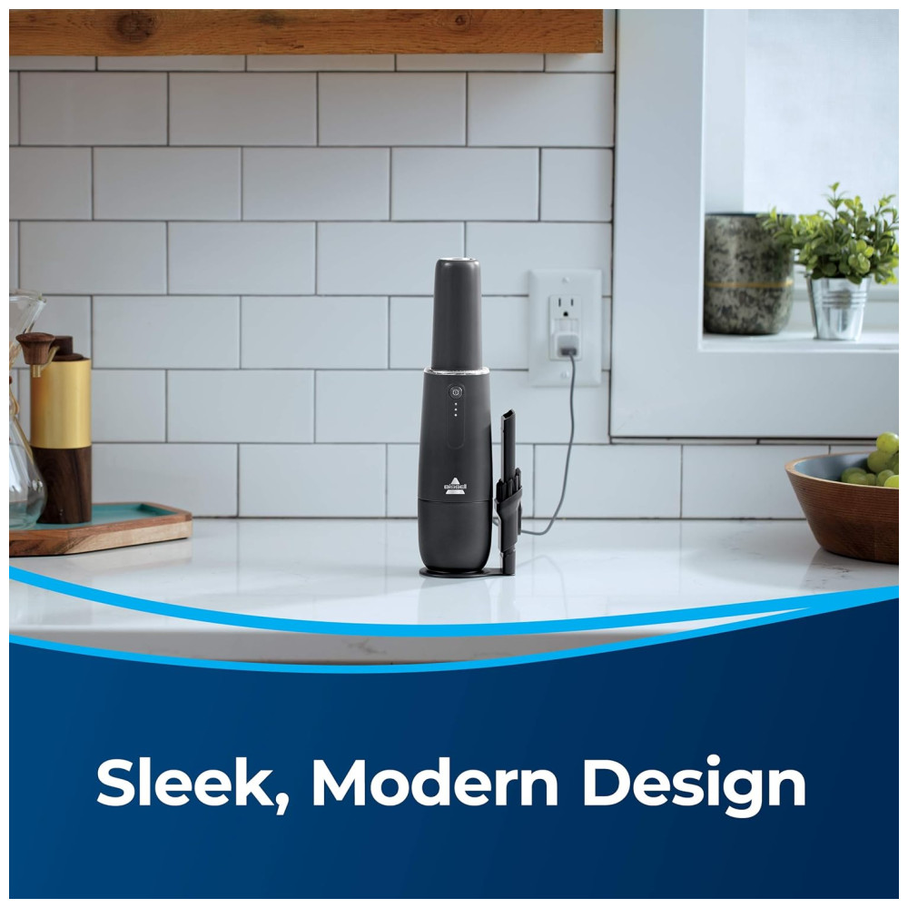 Aspirador de Pó AeroSlim Portátil Sem Fio Recarregável 1100W, BISSELL 29869, Cinza Escuro