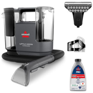 Extratora e Higiniezadora de Carpetes e Estofados Sem Fio com 2 Modos de Limpeza e Sucção Poderosa, BISSELL, Preto