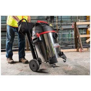 Aspirador de Pó Úmido e Seco em Aço Inoxidável de 60 Litros e Motor de Pico de 6,5CV, 110V 1440W, RIDGID 1610RV, Prata