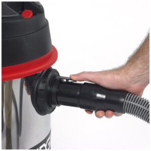 Aspirador de Pó Úmido e Seco em Aço Inoxidável de 60 Litros e Motor de Pico de 6,5CV, 110V 1440W, RIDGID 1610RV, Prata