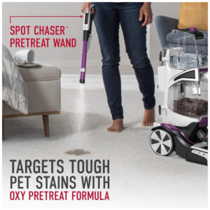 Limpador de Carpete Multifuncional com Bastão Removedor de Manchas Spot Chaser, 110V, Hoover FH53000PC, Roxo