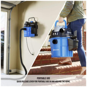 Aspirador de Pó Seco e Úmido 18L com Extensores, 110v, VACMASTER VWM510, Azul