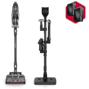 Aspirador de Pó sem Fio com Rolo de Escova Duplo para Todos os Pisos, 2 Baterias, 110V Hoover Emerge, Preto