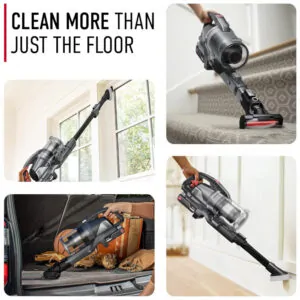 Aspirador de Pó sem Fio com Rolo de Escova Duplo para Todos os Pisos, 2 Baterias, 110V Hoover Emerge, Preto