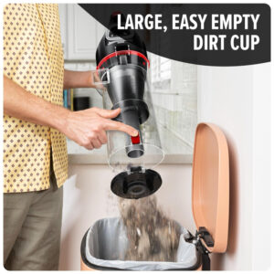Aspirador de Pó com Fio e sem Saco Vertical para Carpetes e Pisos Duros, 110V Dirt Devil Multi Surface, Preto
