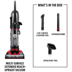 Aspirador de Pó com Fio e sem Saco Vertical para Carpetes e Pisos Duros, 110V Dirt Devil Multi Surface, Preto