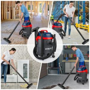 Aspirador de Pó Seco e Úmido 3 em 1 18L, 5.5 Pico HP com Extensores, 110v, STEALTH ECV05P2, Cinza