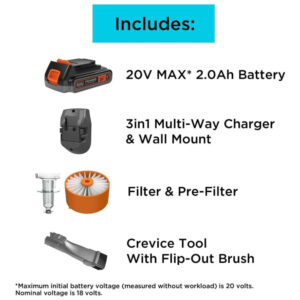 Aspirador de Pó, 750 mL, 1400 W, 20 V, roxo, BLACKDECKER BSV2020P, Violeta Escuro