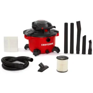 Aspirador de Pó Seco e Úmido 45L, 6CV de potência com Soprador de Folhas, 110v, CRAFTSMAN CMXEVBE17606, Vermelho