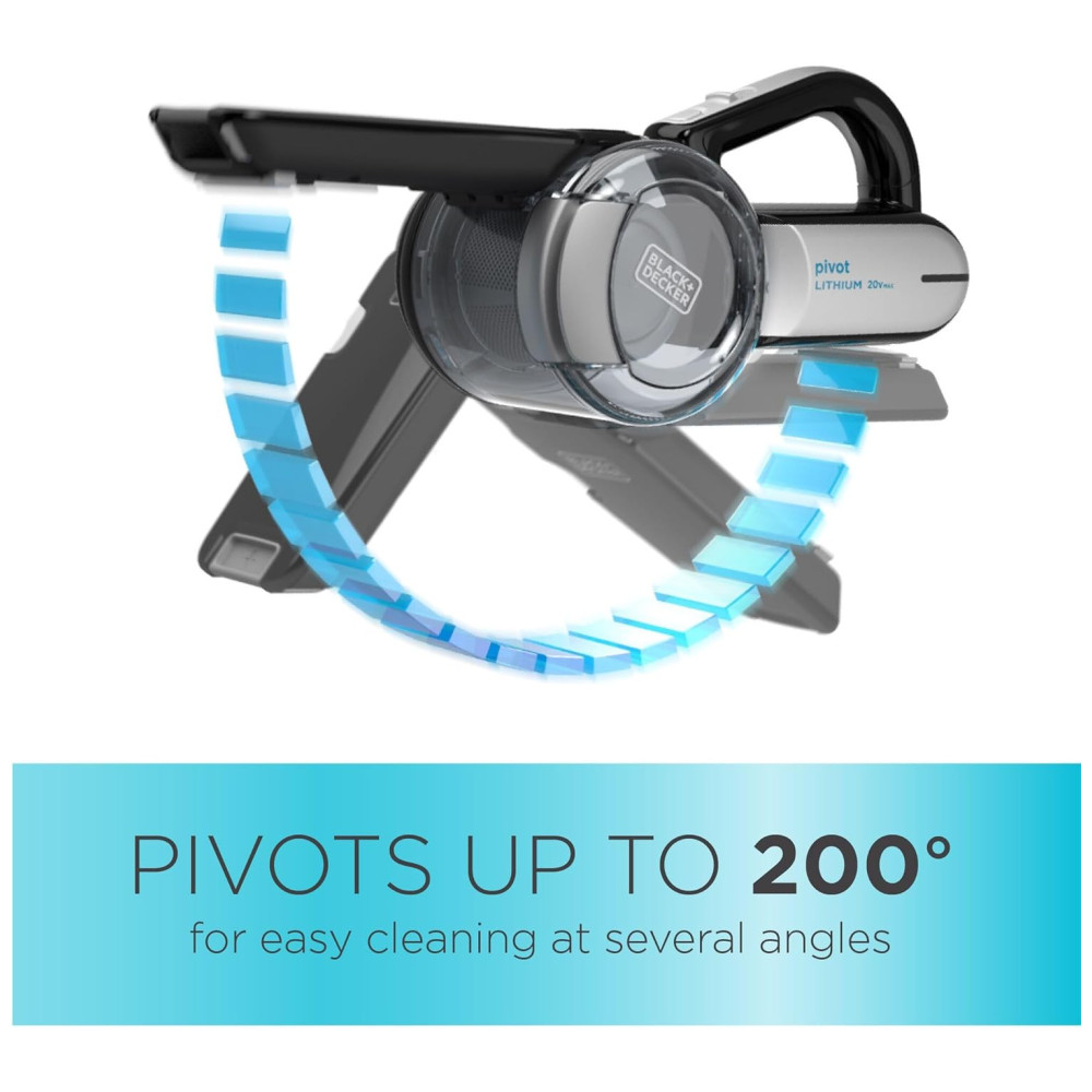 Aspirador de Pó, portátil sem fio, 1400 W, 443 ml, 110 V, preto, BLACKDECKER BDH2000PL, Cinza