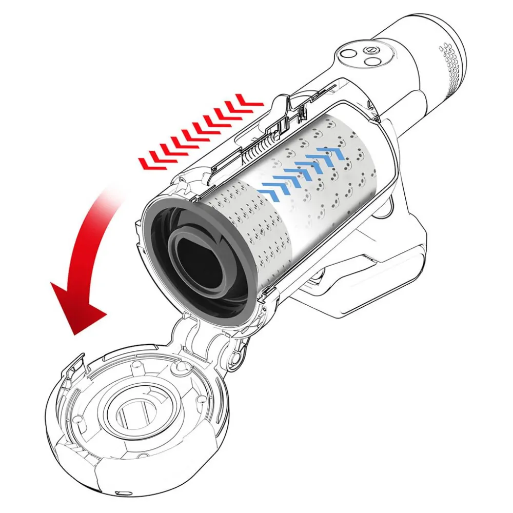 Aspirador de Pó sem Fio com Design Ergonômico e Leve, 1 Hora de Autonomia, 110V, NaceCare, Vermelho