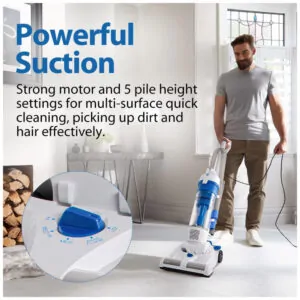 ectqtfvy89580b_1 jpg - Aspirador de Pó Portátil sem Saco para Piso Duro e Pelos de Pet, 110V 600W, Vacmaster UC0101, Branco e Azul