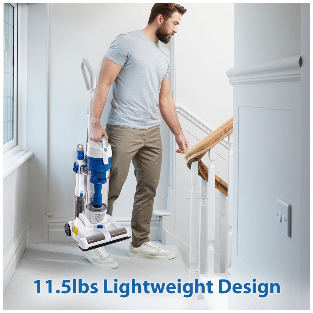 ectqtfvy89580b_5 jpg - Aspirador de Pó Portátil sem Saco para Piso Duro e Pelos de Pet, 110V 600W, Vacmaster UC0101, Branco e Azul