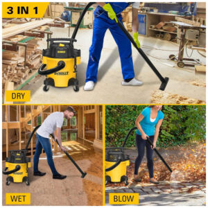 ectqvsc4bvd80b_2 jpg - Aspirador de Pó Seco e Úmido 19L, 4CV de Potência com Extensores, 110v, DEWALT DXV05P, Amarelo