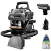 Extratora e Higienizadora Portátil para Limpeza de Carpetes e Estofados, 110V, BISSELL Little Green HydroSteam 3618, Preta