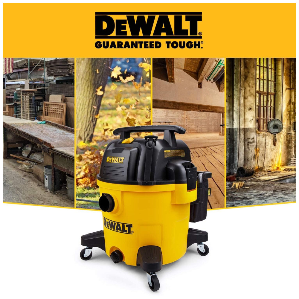 Aspirador de Pó e Água com Capacidade de 37,9 Litros, 110V 1200W, DeWALT DXV10PZ, Amarelo