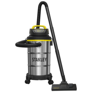 Aspirador de Pó Úmido e Seco de 18,95L, 4CV, Tanque em Aço Inox, 110V 600W, Stanley SL18130, Amarelo Prateado