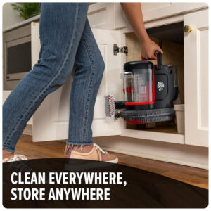 Extratora e Higiniezadora de Carpetes e Estofados Portátil com Sucção Poderosa, Compacto e Leve, Dirt Devil FD13000, Preto e Vermelho