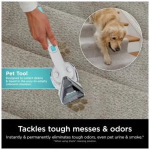 Extratora e Higienizadora de Carpetes e Estofados com Tecnologia StainStriker, 2 Produtos de Limpeza para Carpete, 110V, Shark EX201, Azul