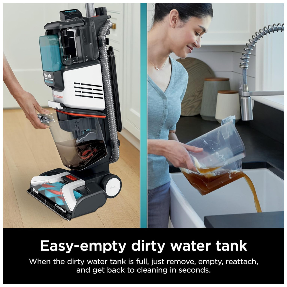 Extratora e Higienizadora de Carpetes e Estofados com Tecnologia StainStriker, 2 Produtos de Limpeza para Carpete, 110V, Shark EX201, Azul