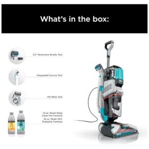 Extratora e Higienizadora de Carpetes e Estofados com Tecnologia StainStriker, 2 Produtos de Limpeza para Carpete, 110V, Shark EX201, Azul