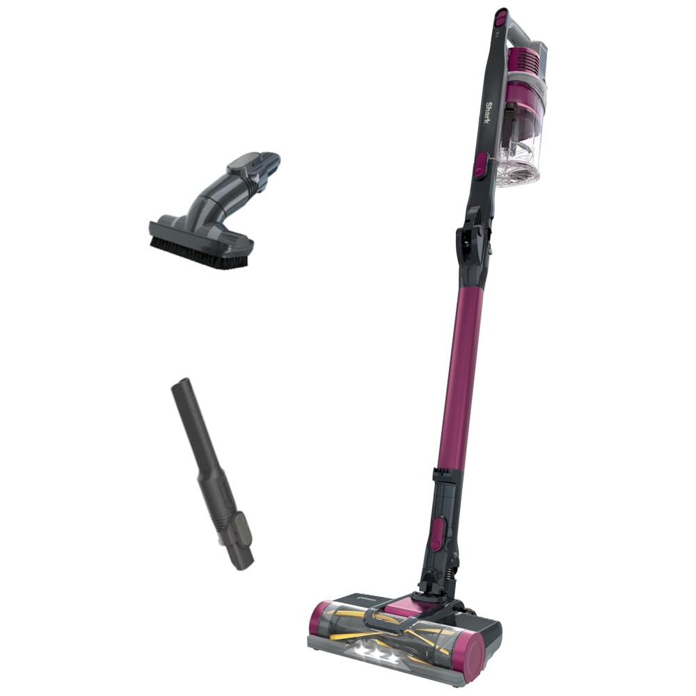 Aspirador de Pó Flexível Sem Fio Recarregável Capacidade 400 ml, SHARK IZ163H, Rosa escuro